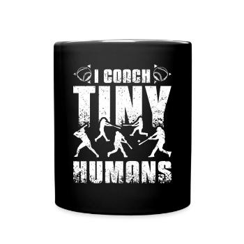 I coach tiny humans baseball coach - Full Colour Mug - black - Front