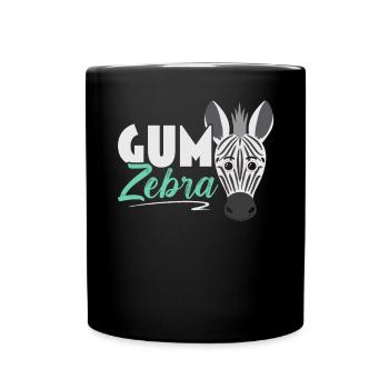 Zebra Kaugummi Liebhaber Kaugummi Kaugummi Essen - Tasse einfarbig - Schwarz - Vorne
