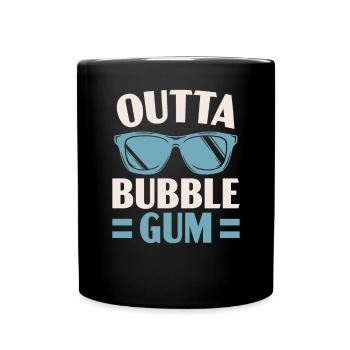 Outta Kaugummi-Liebhaber-Kaugummi-Gummi-Nahrung - Tasse einfarbig - Schwarz - Vorne