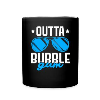 Outta Kaugummi-Liebhaber-Kaugummi-Gummi-Nahrung - Tasse einfarbig - Schwarz - Vorne