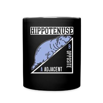 Hippoténuse Hippopotame Adjacent Hippopotame Amant - Mug uni - noir - Devant