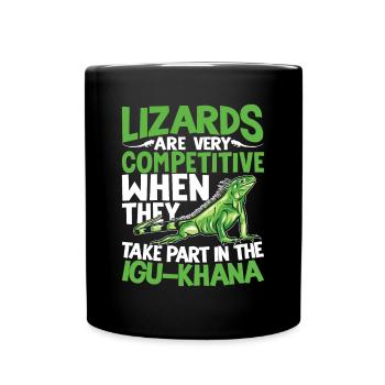 Lizards Competitive When They Take Part In The - Tasse einfarbig - Schwarz - Vorne