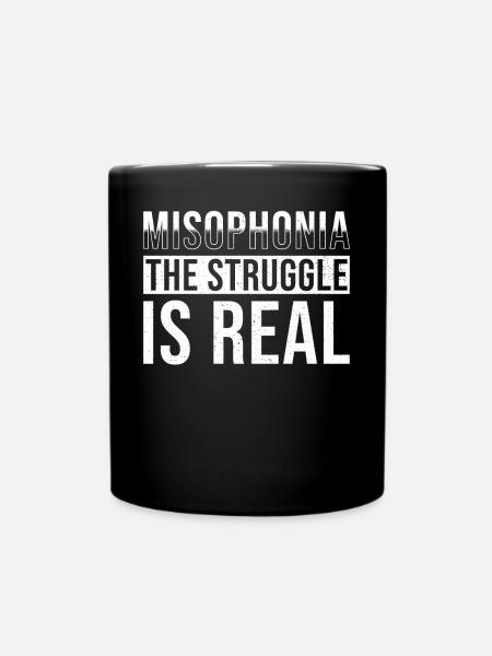 Misophonie Spruch - Tasse einfarbig - Schwarz