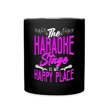 Karaoke Singer The Karaoke Stage - Tasse einfarbig - Schwarz - Vorne