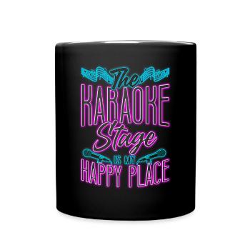 Karaoke Singer The Karaoke Stage - Full Colour Mug - black - Front