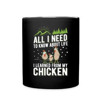 Poulets Élevage de poulets Éleveur de poulet - Mug uni - noir - Devant