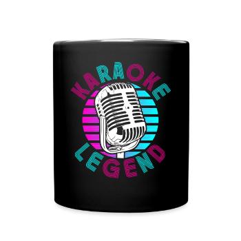 Karaoke Singer Karaoke Legend - Tasse einfarbig - Schwarz - Vorne
