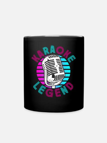 Chanteur de karaoké Légende du karaoké - Mug uni - noir