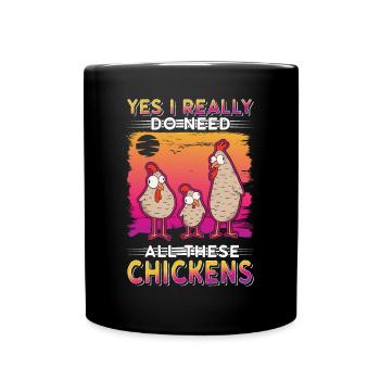 Poulets Élevage de poulets Éleveur de poulet - Mug uni - noir - Devant