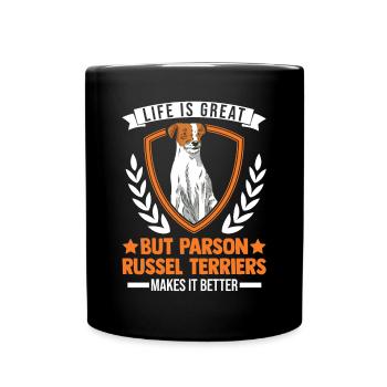 Parson Russell Terrier Gift - Full Colour Mug - black - Front