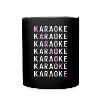 Karaoke Singer Karaoke - Tasse einfarbig - Schwarz - Vorne