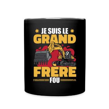 Grand-Frère Garçons Pelle - Mug uni - noir - Devant