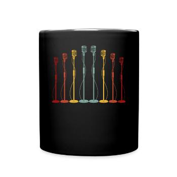 Karaoke Singer Microphone Vocalist - Tasse einfarbig - Schwarz - Vorne