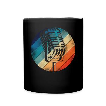 Karaoke Singer Microphone Vocalist - Tasse einfarbig - Schwarz - Vorne