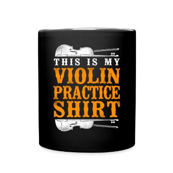 Violon violoniste vintage c’est - Mug uni - noir - Devant