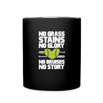 Softball Spieler Baseball Sport Pitcher Geschenk - Tasse einfarbig - Schwarz - Vorne