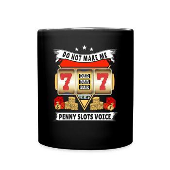 Casino Gambling Slot Machine à sous Jeu de cartes - Mug uni - noir - Devant