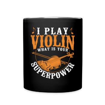 Violin Violinist Vintage I Play - Tasse einfarbig - Schwarz - Vorne