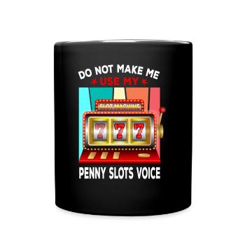 Casino Gambling Slot Machine à sous Jeu de cartes - Mug uni - noir - Devant