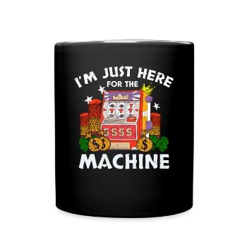 Casino Gambling Slot Machine à sous Jeu de cartes - Mug uni - noir - Devant