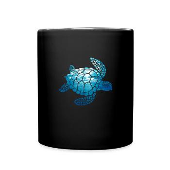 Turtle Turtle Sea Sea Creatures Gift - Full Colour Mug - black - Front