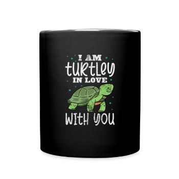 Tortue - Mug uni - noir - Devant