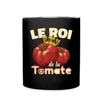 Le Roi De La Tomate Jardin Jardinier Jardinage - Mug uni - noir - Devant