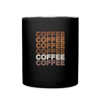 Coffee Caffeine Espresso Barista Gift - Full Colour Mug - black - Front