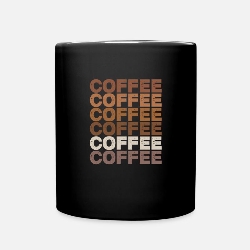 Kaffee Koffein Espresso Barista Geschenk - Tasse einfarbig - Schwarz