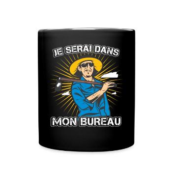 Je Serai Dans Mon Bureau Jardin Jardinage - Mug uni - noir - Devant