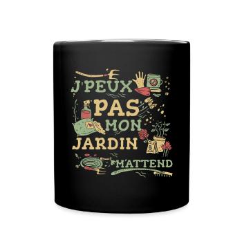 Mon Jardin M'Attend - Mug uni - noir - Devant