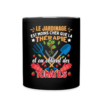 Jardinage Humoristique - Mug uni - noir - Devant