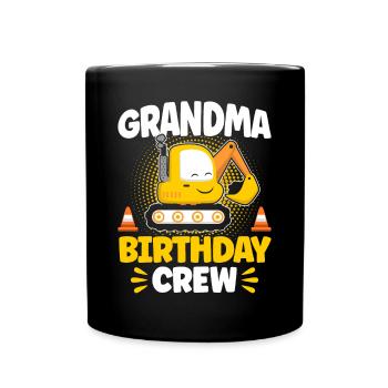 Grandma Birthady Crew - Tasse einfarbig - Schwarz - Vorne