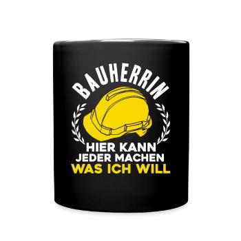 Bauherrin - Tasse einfarbig - Schwarz - Vorne