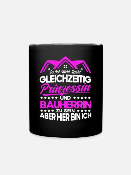 Bauherrin - Tasse einfarbig - Schwarz