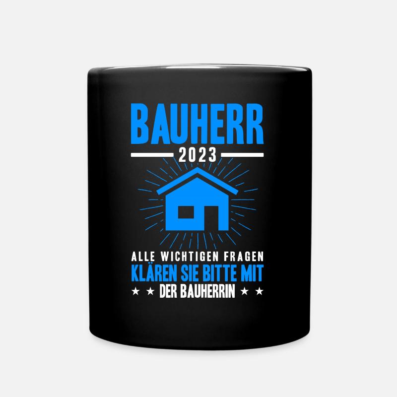 Bauherr 2023 - Tasse einfarbig - Schwarz