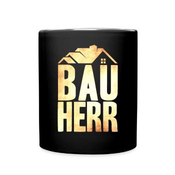 Bauherr - Tasse einfarbig - Schwarz - Vorne