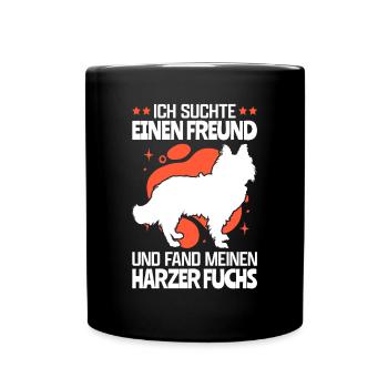 Fand meinen Harzer Fuchs Hütehund - Tasse einfarbig - Schwarz - Vorne