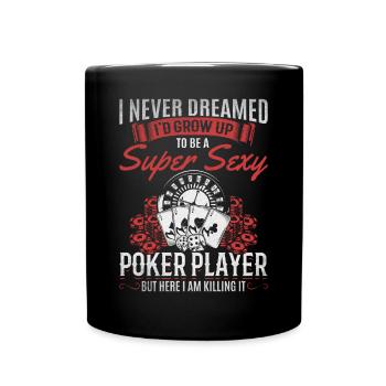 Jouer au poker player - Super Sexy Poker Player - Mug uni - noir - Devant
