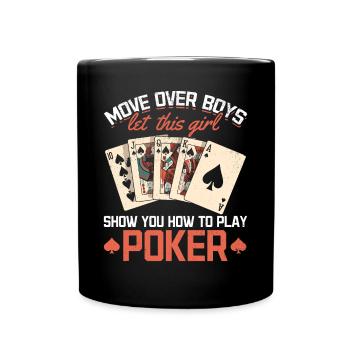 Move Over Boys Laissez cette fille vous montrer comment jouer - Mug uni - noir - Devant