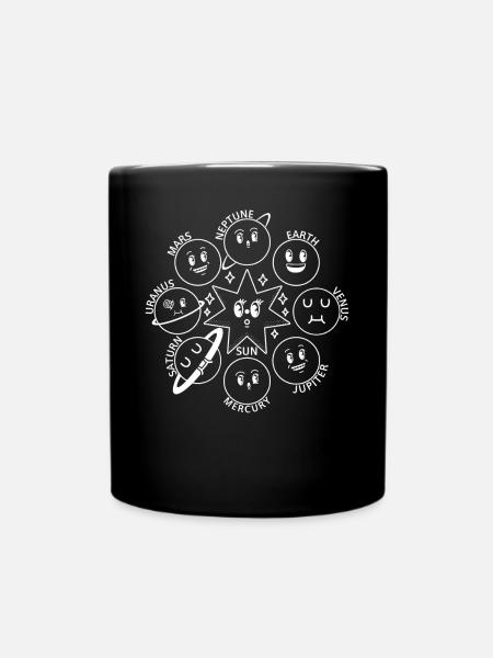 Astronomy Solar System Planet - Funny Planets - Full Colour Mug - black