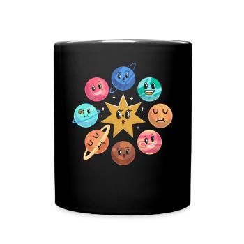 Amateur d’astronomie Aerospace - Drôle de système solaire - Mug uni - noir - Devant