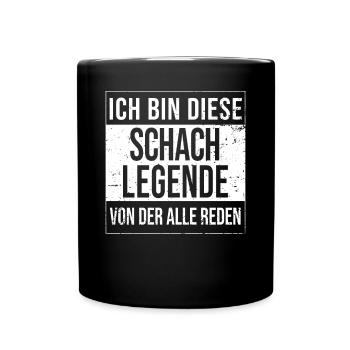Schach-Spieler Geburtstag geboren Legende Schach - Tasse einfarbig - Schwarz - Vorne