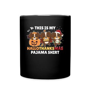 Hallothanksmas Chemise de pyjama Berger Australien - Mug uni - noir - Devant