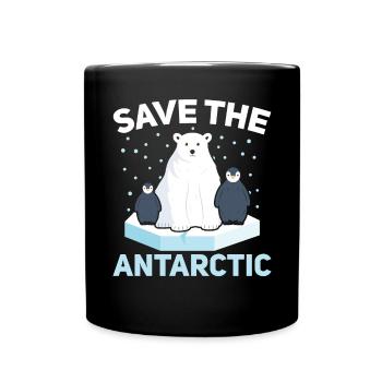 Save The Antarctic Polar Bear Arctic Ice Bear - Full Colour Mug - black - Front
