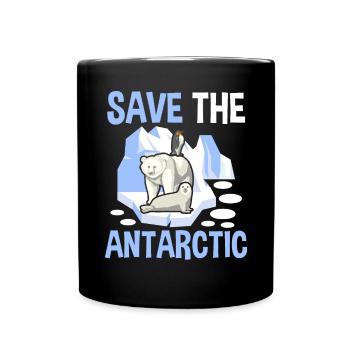 Save The Antarctic Polar Bear Arctic Ice Bear - Full Colour Mug - black - Front