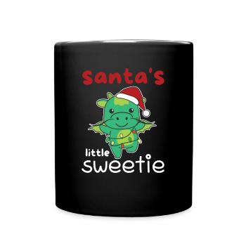 Dragon Christmas Santa's little sweetie - Full Colour Mug - black - Front