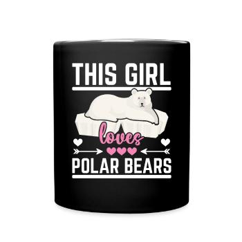 Cette fille aime les ours polaires Arctic Animal Ice Bear - Mug uni - noir - Devant