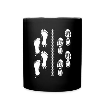 Lustiges Triathlon Design - Tasse einfarbig - Schwarz - Vorne