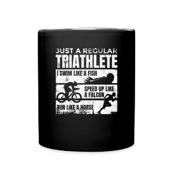 Mittelmäßiger Triathlet - Tasse einfarbig - Schwarz - Vorne
